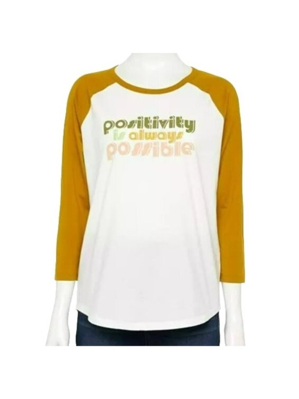 Positivity is Always Possible Graphic Tee T-shirt Woman's Size XXL JJ2006